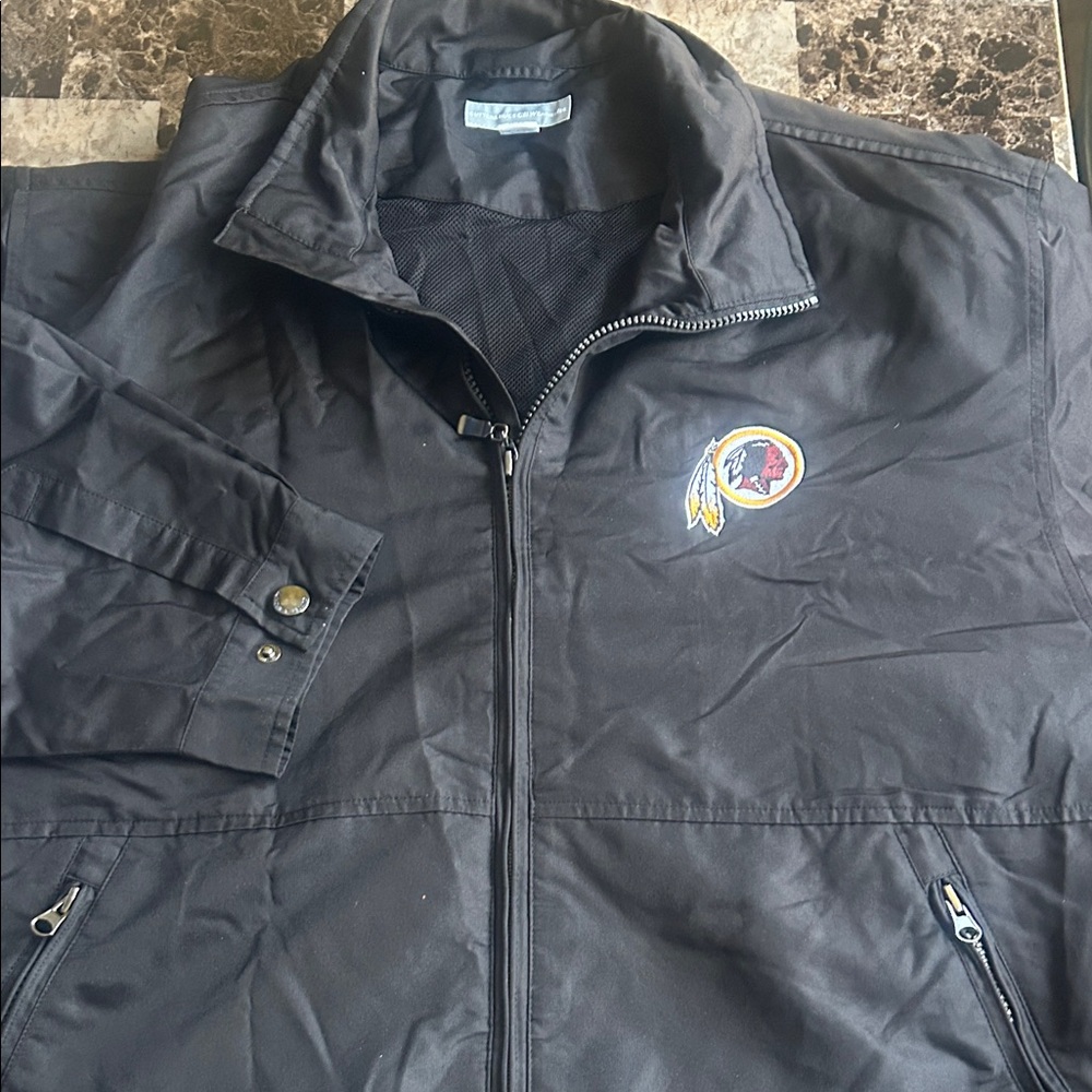 Men's Black Jacket with Embroidered Logo